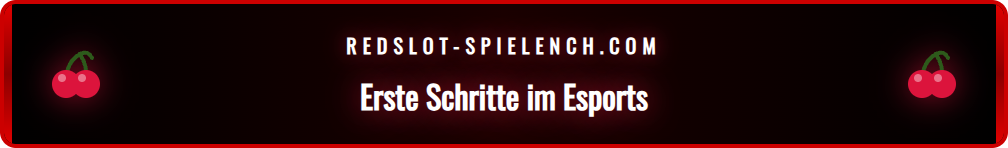 Übersicht des Esports-Wettbereichs auf der Redslot-Plattform.