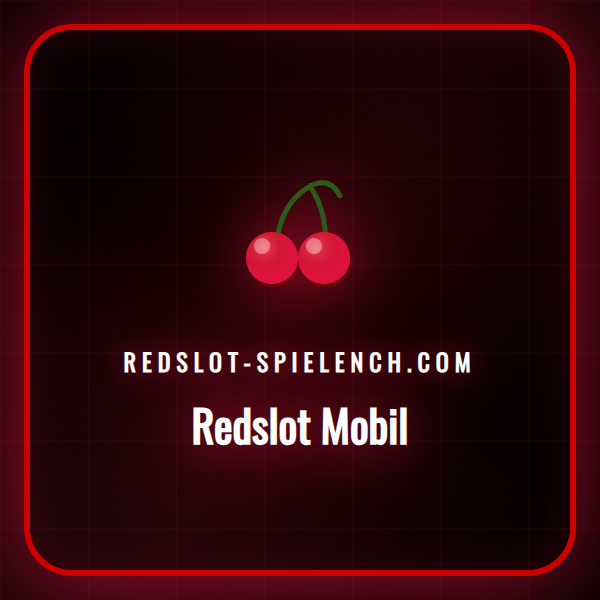 Ein Smartphone zeigt die Startseite von Redslot Mobil Casino.