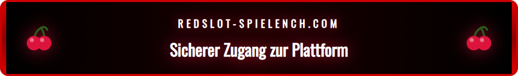 Grafik, die den sicheren und verifizierten Zugang zum Redslot Portal zeigt.