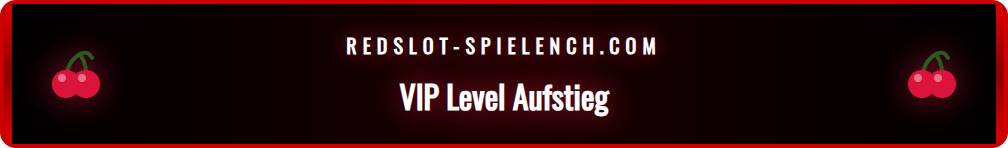 Grafische Darstellung der Stufen und Level im Redslot Treueprogramm.