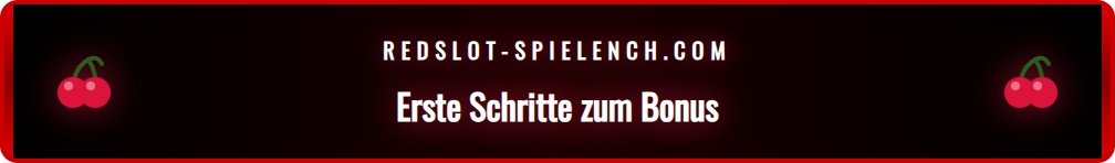 Anmeldeformular von Redslot für den Willkommensbonus in der Schweiz.